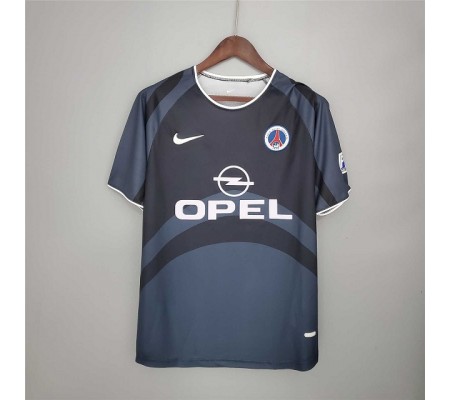 Paris St Germain 01/02 Third Dark Grey Soccer Jersey